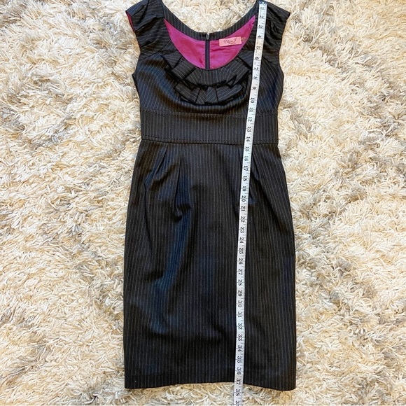 Eliza J |  Bodycon Pinstripe Mini Cap Sleeve Dress Size 2 - Picture 9 of 9